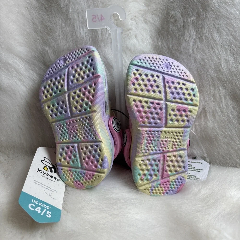 Joybees Toddler Dylan Slip On Active Clogs Pink Cloud Tie Dye SIZE 4/5 NWT